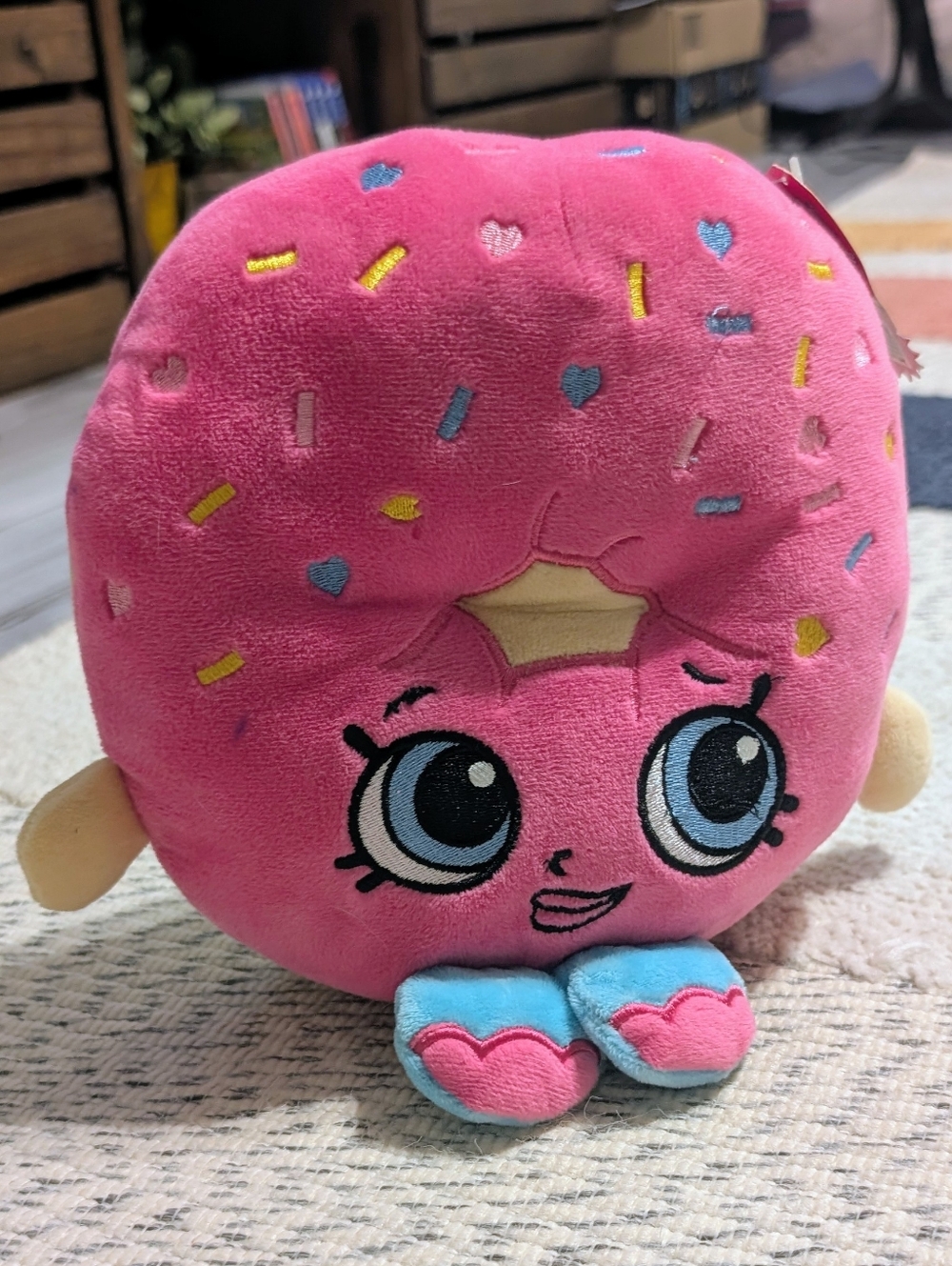 NEW Shopkins Pink Donut Plush Piggy Bank
